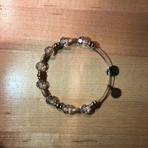 Alex and Ani Swarovski and metal beaded bangle